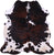 Tricolor Natural Cowhide Rug - Large 6'5"H x 6'3"W