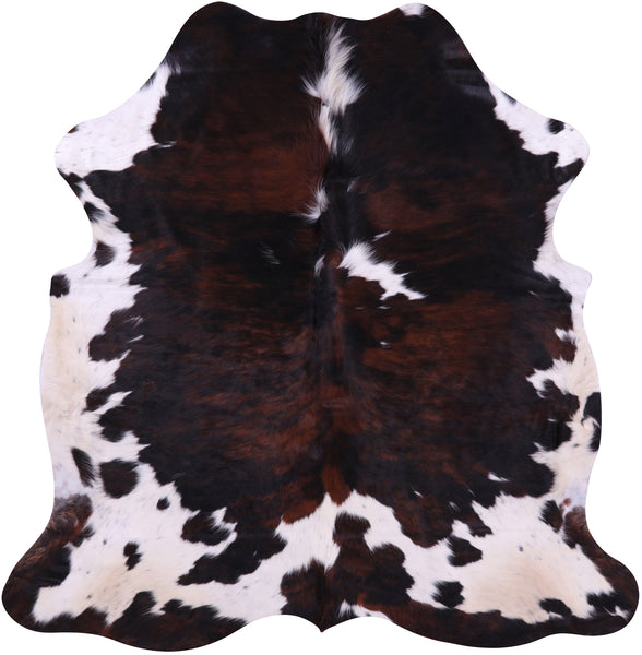 Tricolor Natural Cowhide Rug - Large 6'5"H x 6'3"W