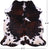 Tricolor Natural Cowhide Rug - Large 6'5"H x 6'3"W