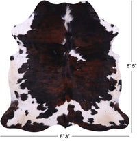 Thumbnail for Tricolor Natural Cowhide Rug - Large 6'5