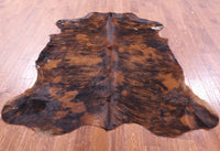 Thumbnail for Brown Brindle Natural Cowhide Rug - Large 6'10