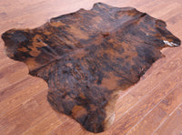 Thumbnail for Brown Brindle Natural Cowhide Rug - Large 6'10