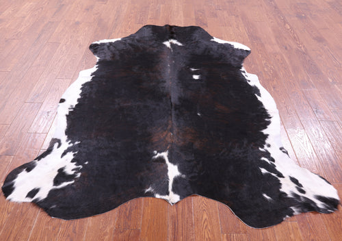 Tricolor Natural Cowhide Rug - Large 6'11