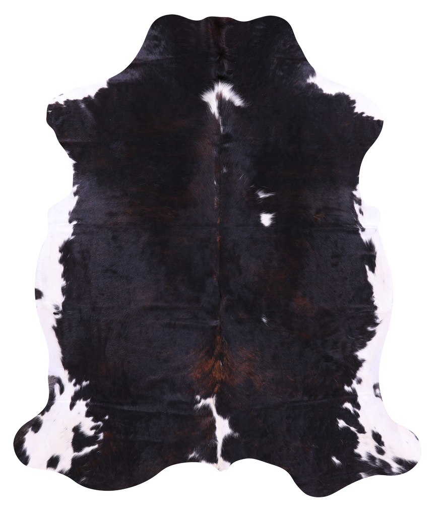 Tricolor Natural Cowhide Rug - Large 6'11"H x 5'10"W
