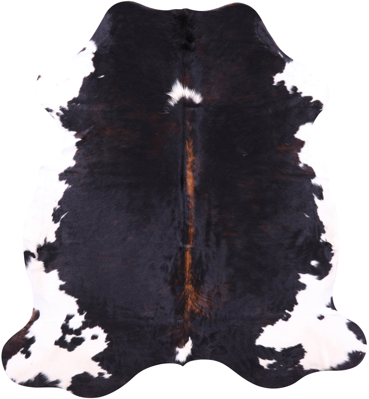 Tricolor Natural Cowhide Rug - Large 6'9"H x 6'2"W