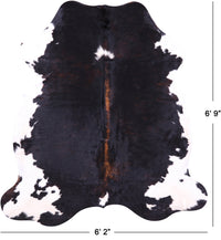 Thumbnail for Tricolor Natural Cowhide Rug - Large 6'9