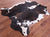 Brown & White Natural Cowhide Rug - Large 6'8"H x 5'6"W