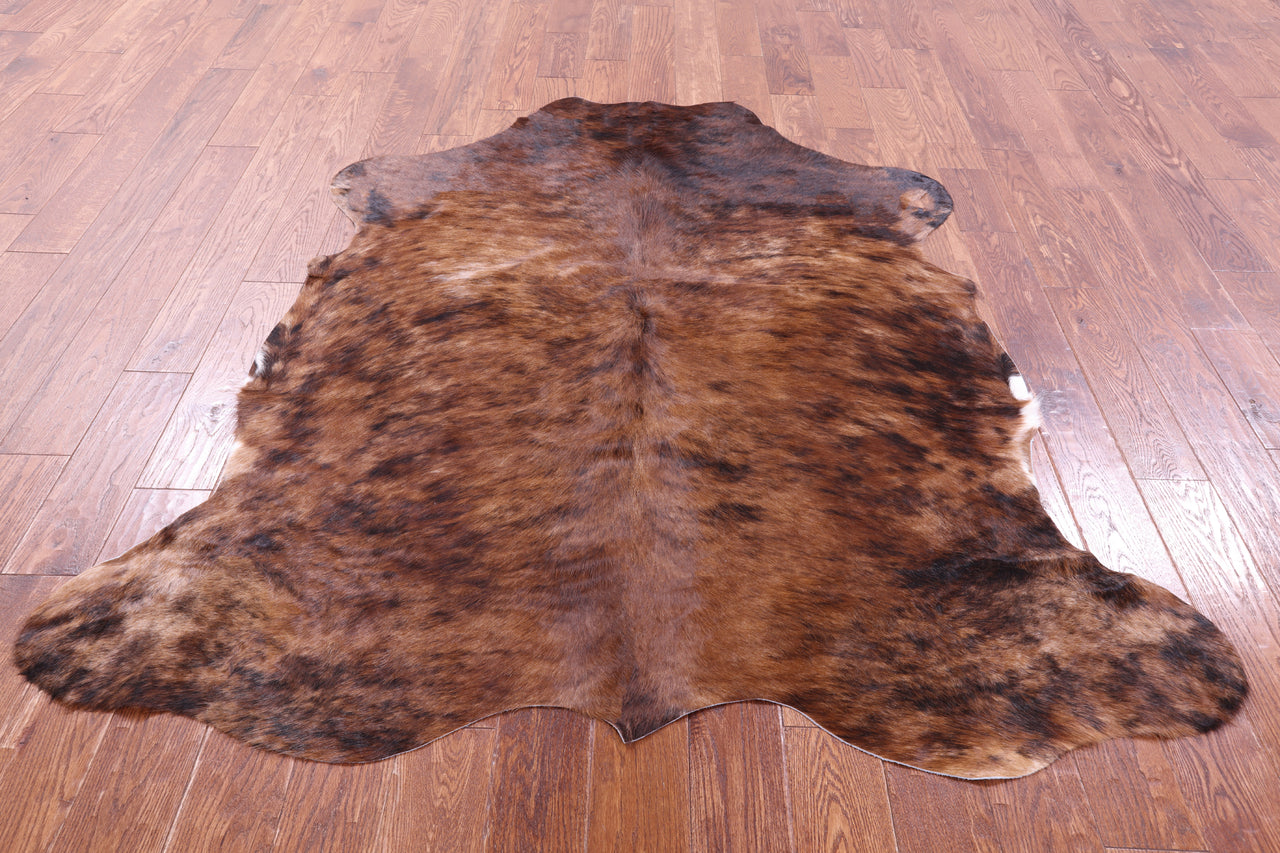 Brown Natural Cowhide Rug - Large 6'4"H x 5'8"W