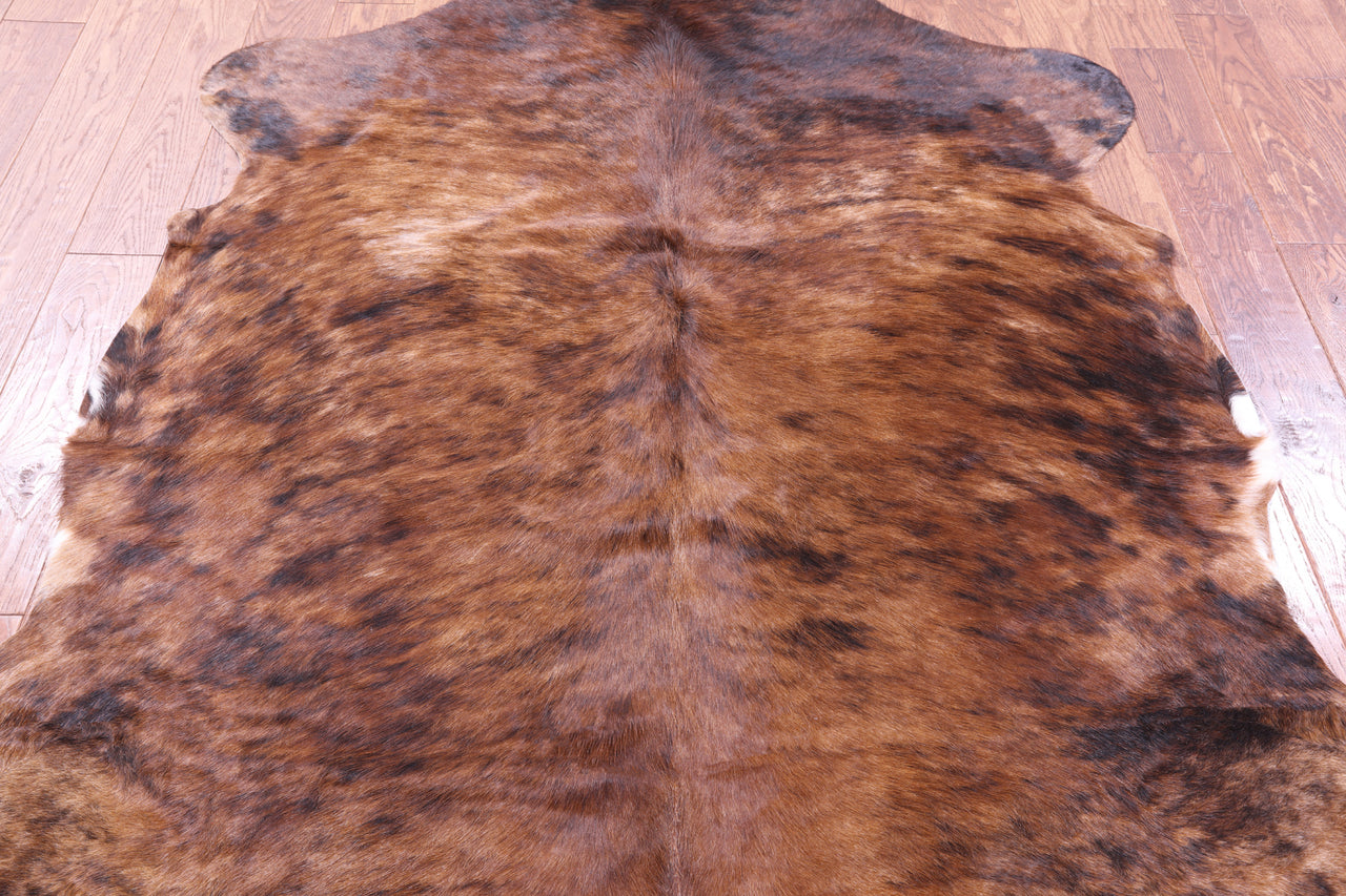 Brown Natural Cowhide Rug - Large 6'4"H x 5'8"W