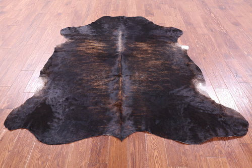 Dark Brindle Natural Cowhide Rug - Large 6'6
