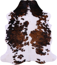 Thumbnail for Tricolor Natural Cowhide Rug - Large 6'8