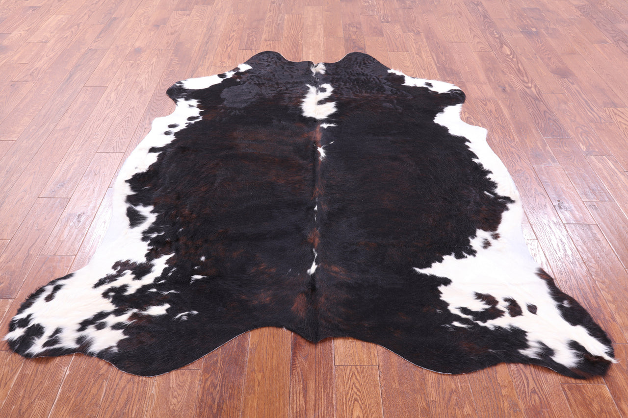 Tricolor Natural Cowhide Rug - Large 6'6"H x 5'11"W