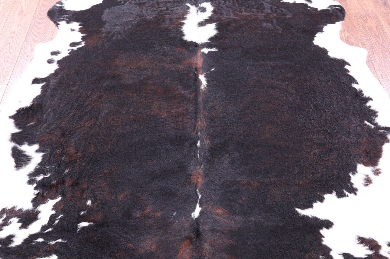 Tricolor Natural Cowhide Rug - Large 6'6"H x 5'11"W