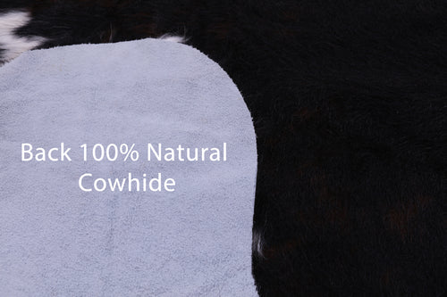Tricolor Natural Cowhide Rug - Large 6'6