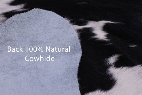 Black & White Natural Cowhide Rug - Large 6'9