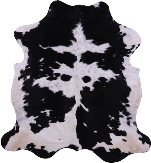 Black & White Natural Cowhide Rug - Large 6'9