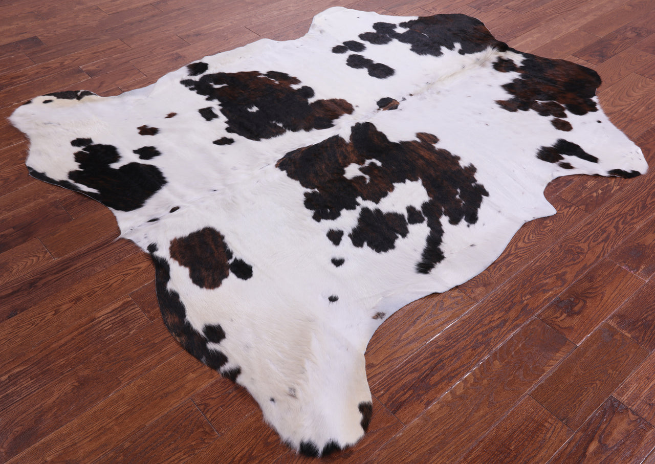 Tricolor Natural Cowhide Rug - Large 6'10"H x 6'1"W