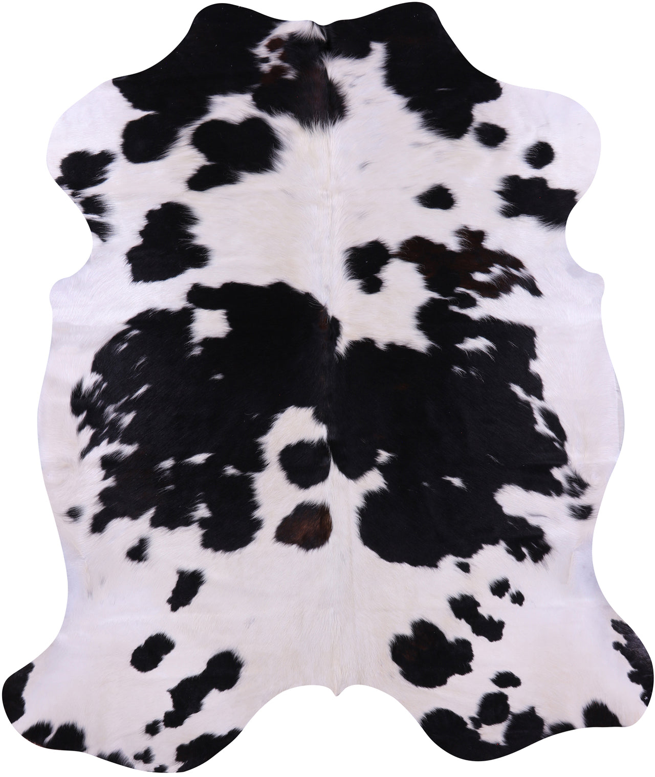 Black & White Natural Cowhide Rug - Large 6'9"H x 5'8"W