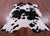 Black & White Natural Cowhide Rug - Large 6'9"H x 5'8"W