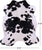 Black & White Natural Cowhide Rug - Large 6'9"H x 5'8"W