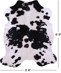 Thumbnail for Black & White Natural Cowhide Rug - Large 6'9