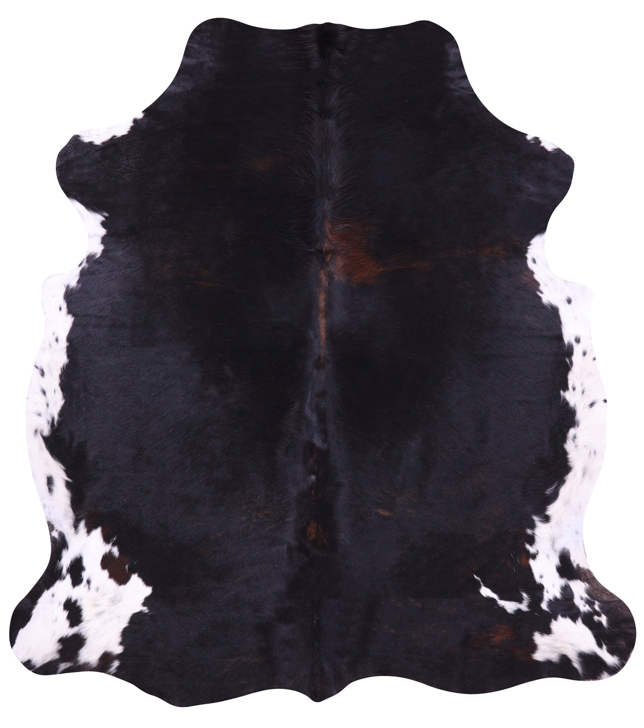 Tricolor Natural Cowhide Rug - Large 6'11"H x 6'1"W