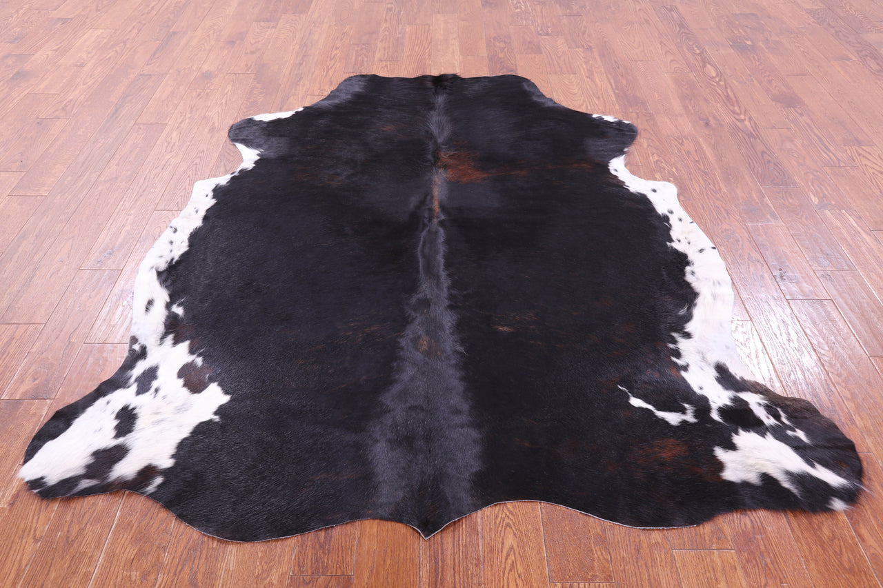 Tricolor Natural Cowhide Rug - Large 6'11"H x 6'1"W