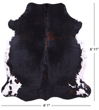 Thumbnail for Tricolor Natural Cowhide Rug - Large 6'11