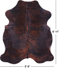 Thumbnail for Brindle Brown Natural Cowhide Rug - Large 6'11