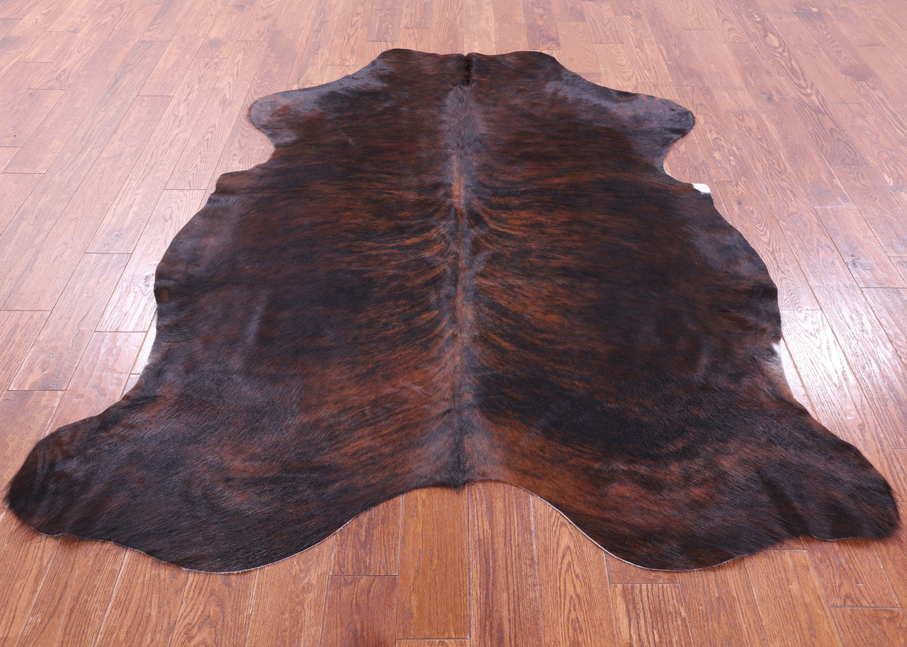 Brindle Brown Natural Cowhide Rug - Large 6'11"H x 5'9"W