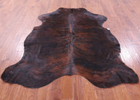 Thumbnail for Brindle Brown Natural Cowhide Rug - Large 6'11