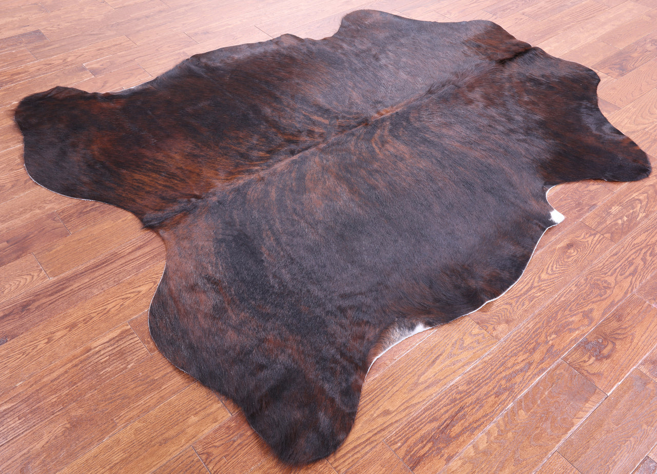 Brindle Brown Natural Cowhide Rug - Large 6'11"H x 5'9"W