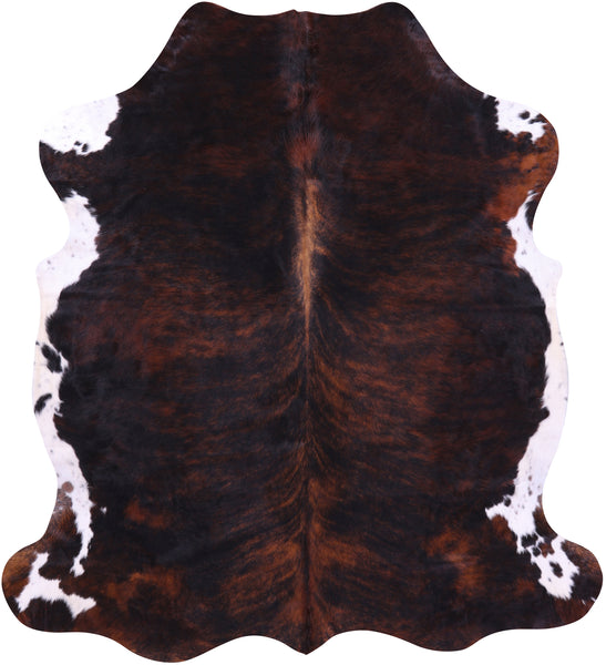 Tricolor Natural Cowhide Rug - Large 6'9"H x 6'0"W