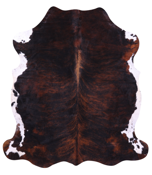 Tricolor Natural Cowhide Rug - Large 6'9