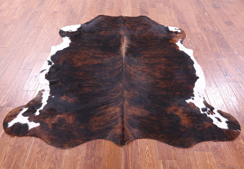 Tricolor Natural Cowhide Rug - Large 6'9