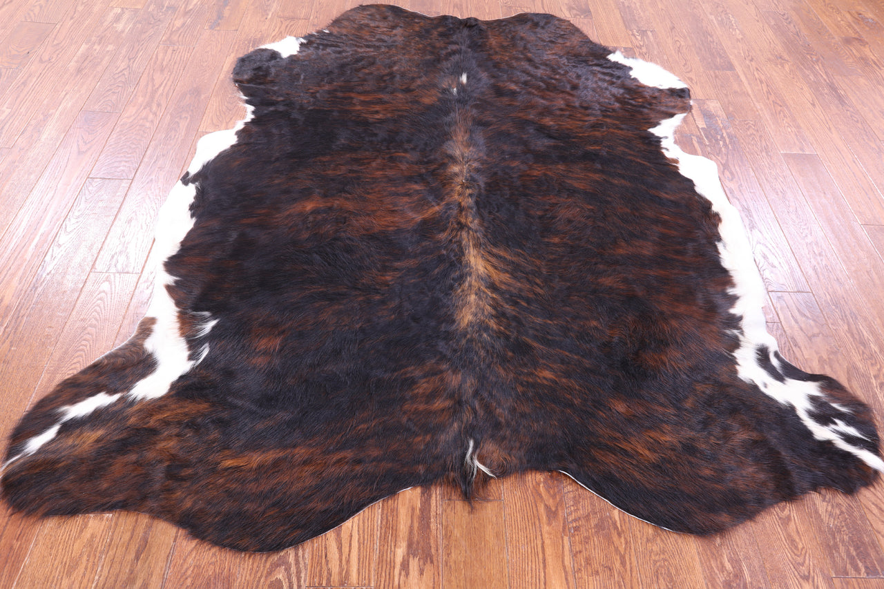 Tricolor Natural Cowhide Rug - XLarge 7'0"H x 6'2"W