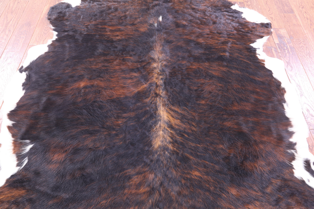 Tricolor Natural Cowhide Rug - XLarge 7'0"H x 6'2"W