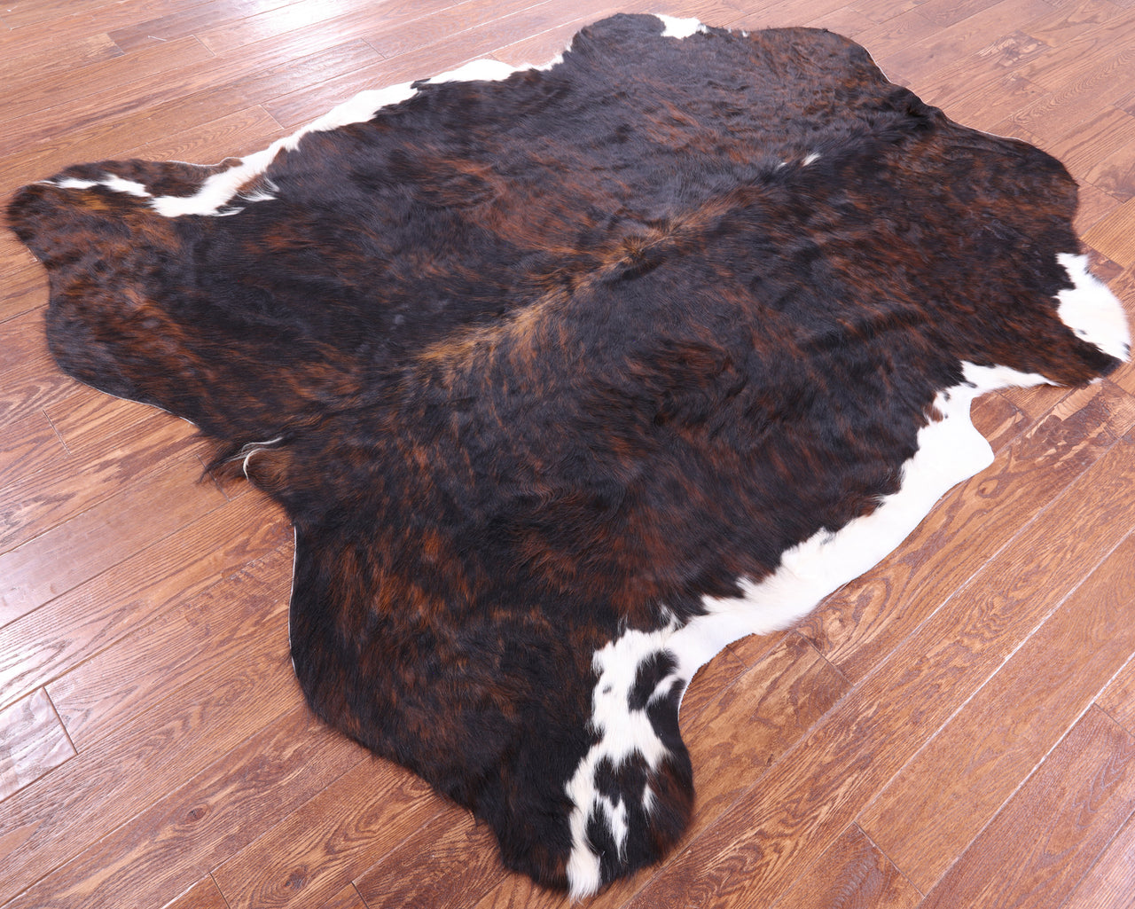 Tricolor Natural Cowhide Rug - XLarge 7'0"H x 6'2"W