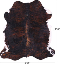 Thumbnail for Tricolor Natural Cowhide Rug - XLarge 7'0