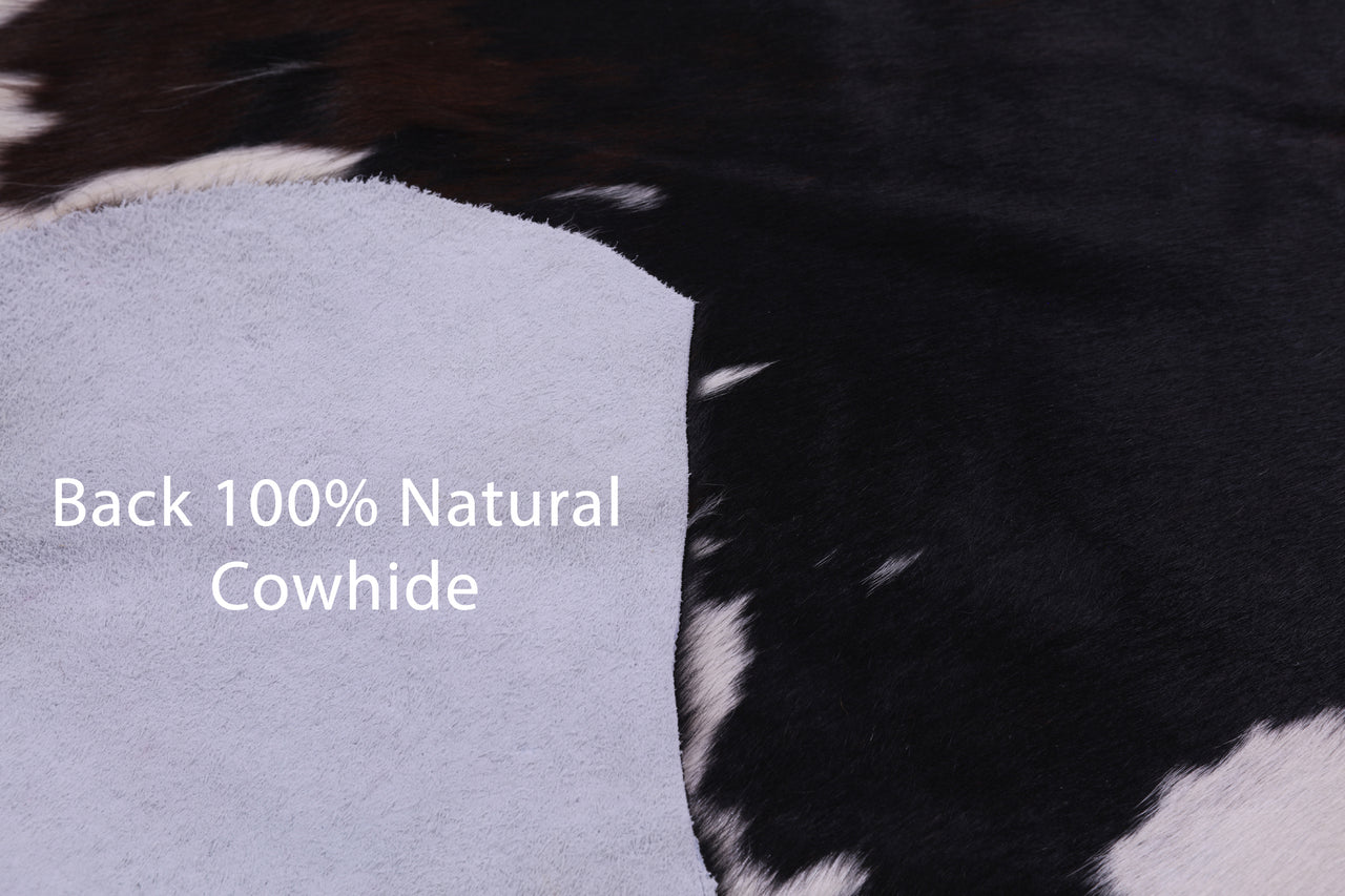 Black & White Natural Cowhide Rug - Medium 6'0"H x 5'8"W