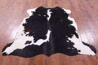 Thumbnail for Black & White Natural Cowhide Rug - Medium 6'0