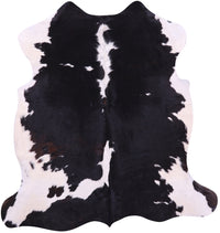 Thumbnail for Black & White Natural Cowhide Rug - Medium 6'0