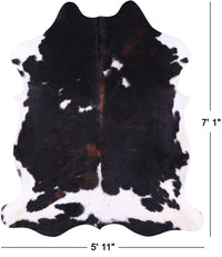 Thumbnail for Tricolor Natural Cowhide Rug - XLarge 7'1