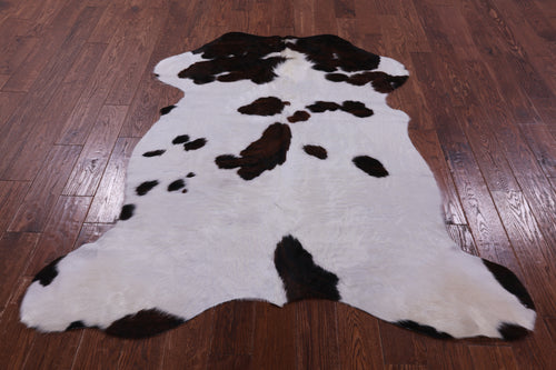Brown & White Natural Cowhide Rug - Medium 6'2