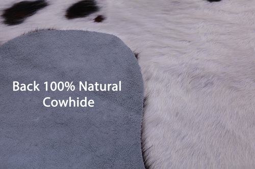 Brown & White Natural Cowhide Rug - Medium 6'2