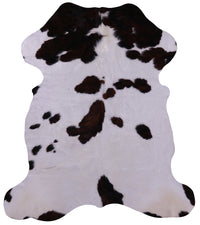 Thumbnail for Brown & White Natural Cowhide Rug - Medium 6'2