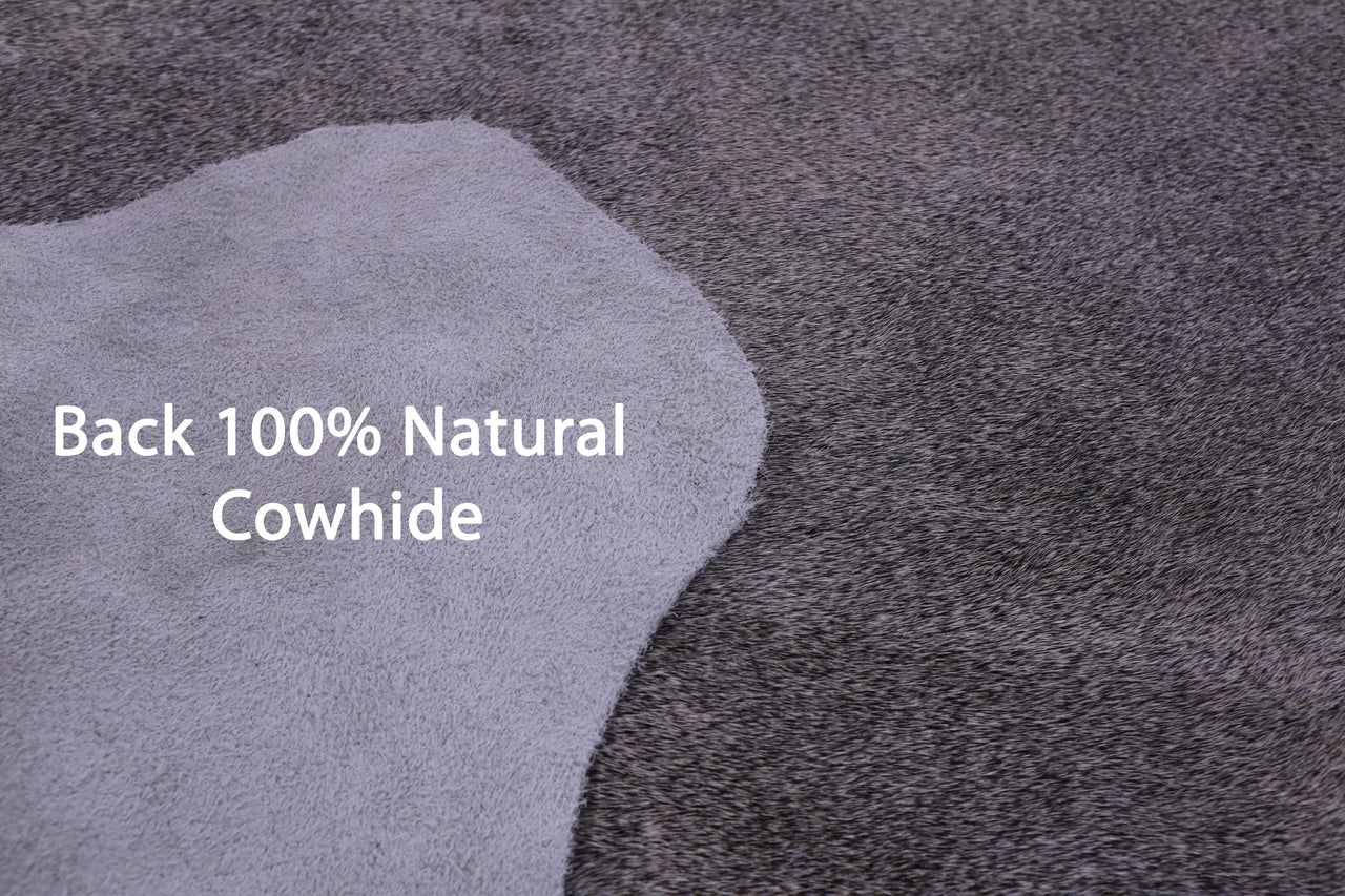 Grey Natural Cowhide Rug - Large 6'6"H x 5'2"W