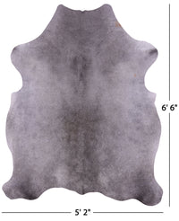 Thumbnail for Grey Natural Cowhide Rug - Large 6'6