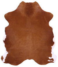 Thumbnail for Brown & White Natural Cowhide Rug - Medium 6'3