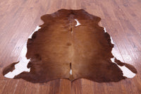 Thumbnail for Brown & White Natural Cowhide Rug - Medium 6'3